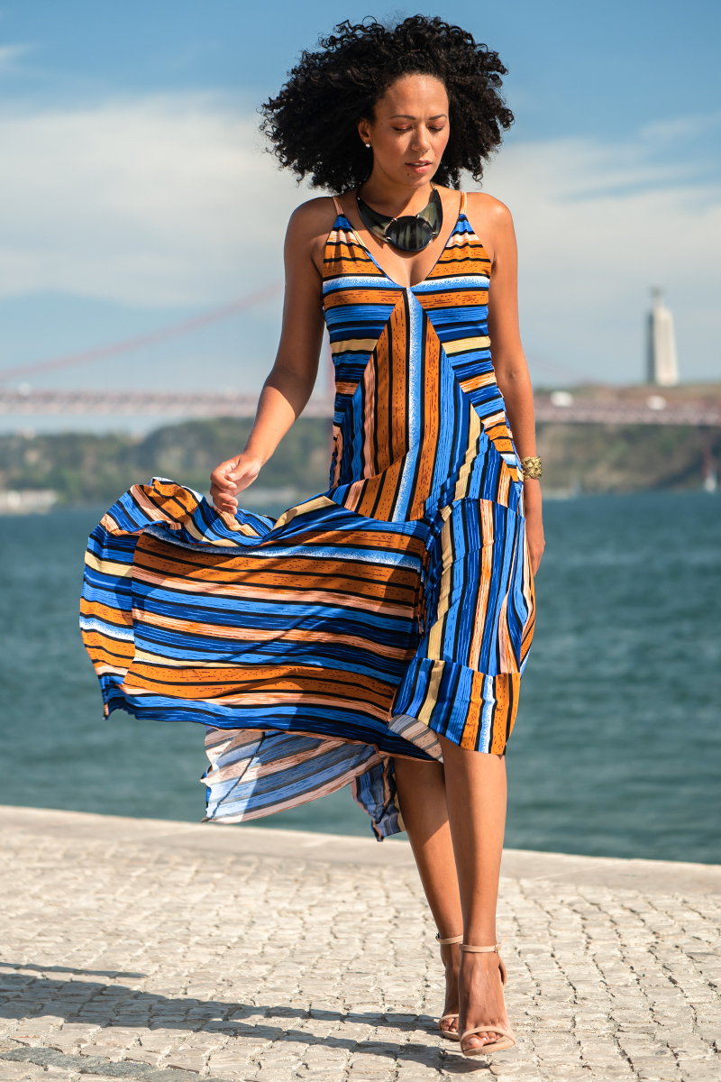 Vestido Lycra Etnico