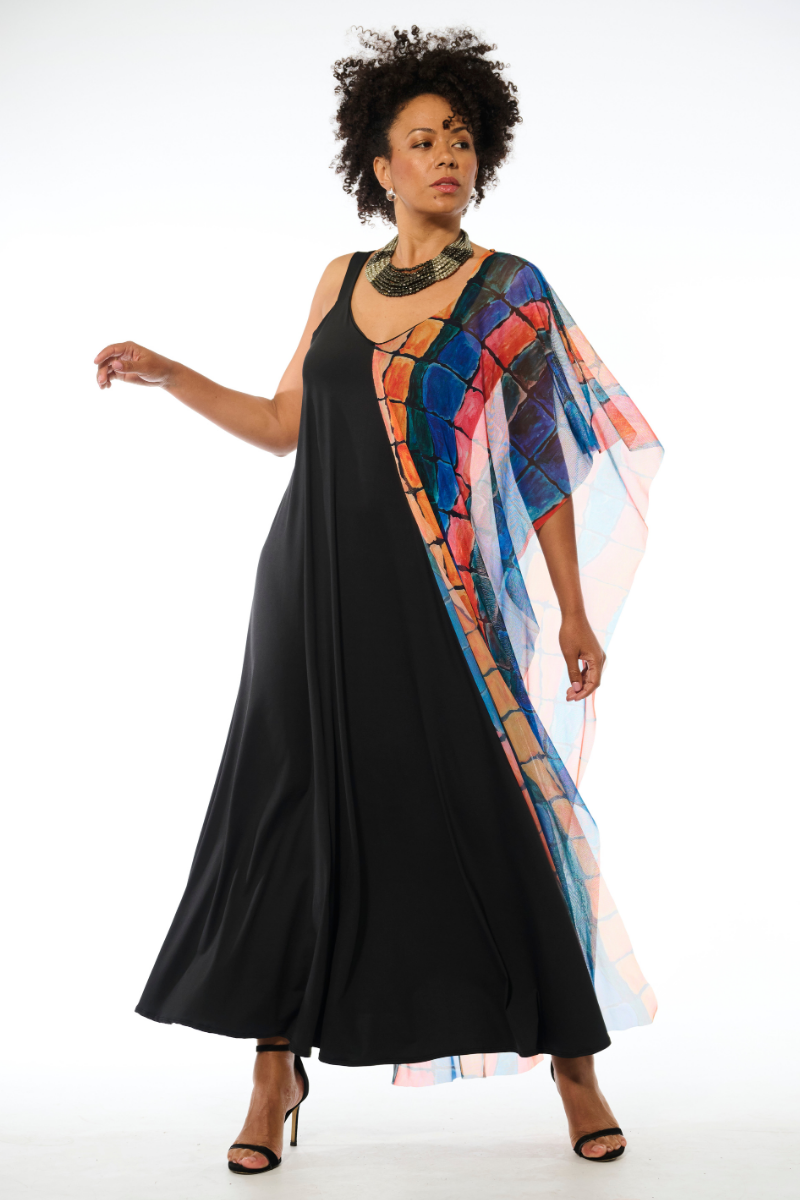 VESTIDO PREMIUM COM SOBREPOSIÇÃO