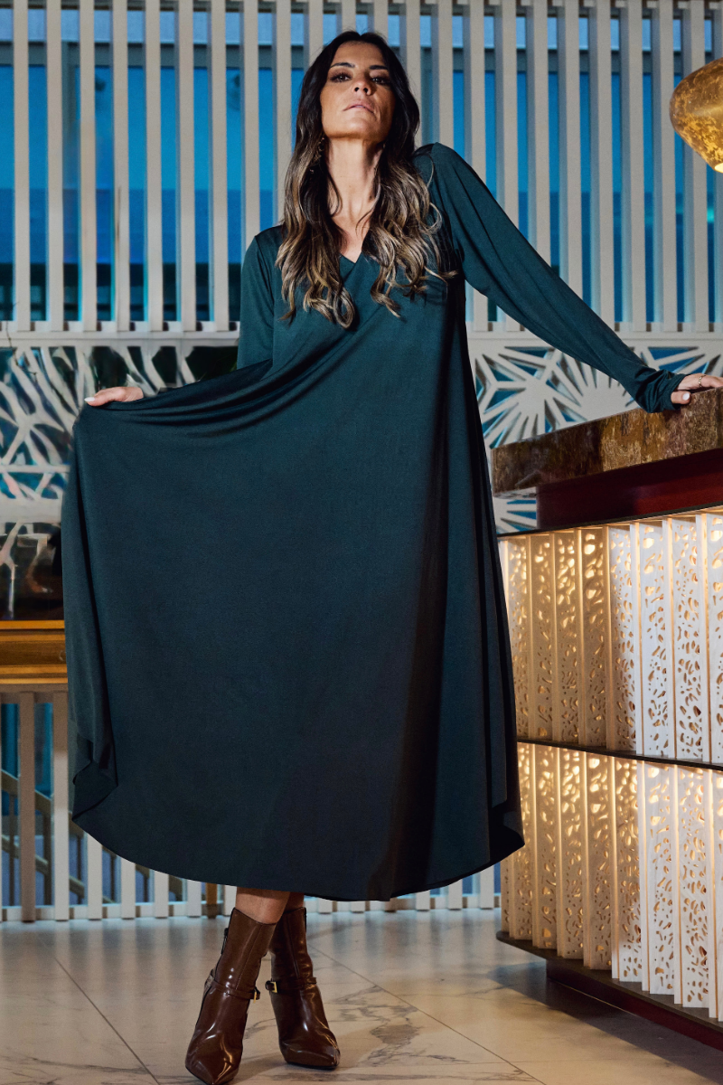 VESTIDO LYCRA AQUARELA